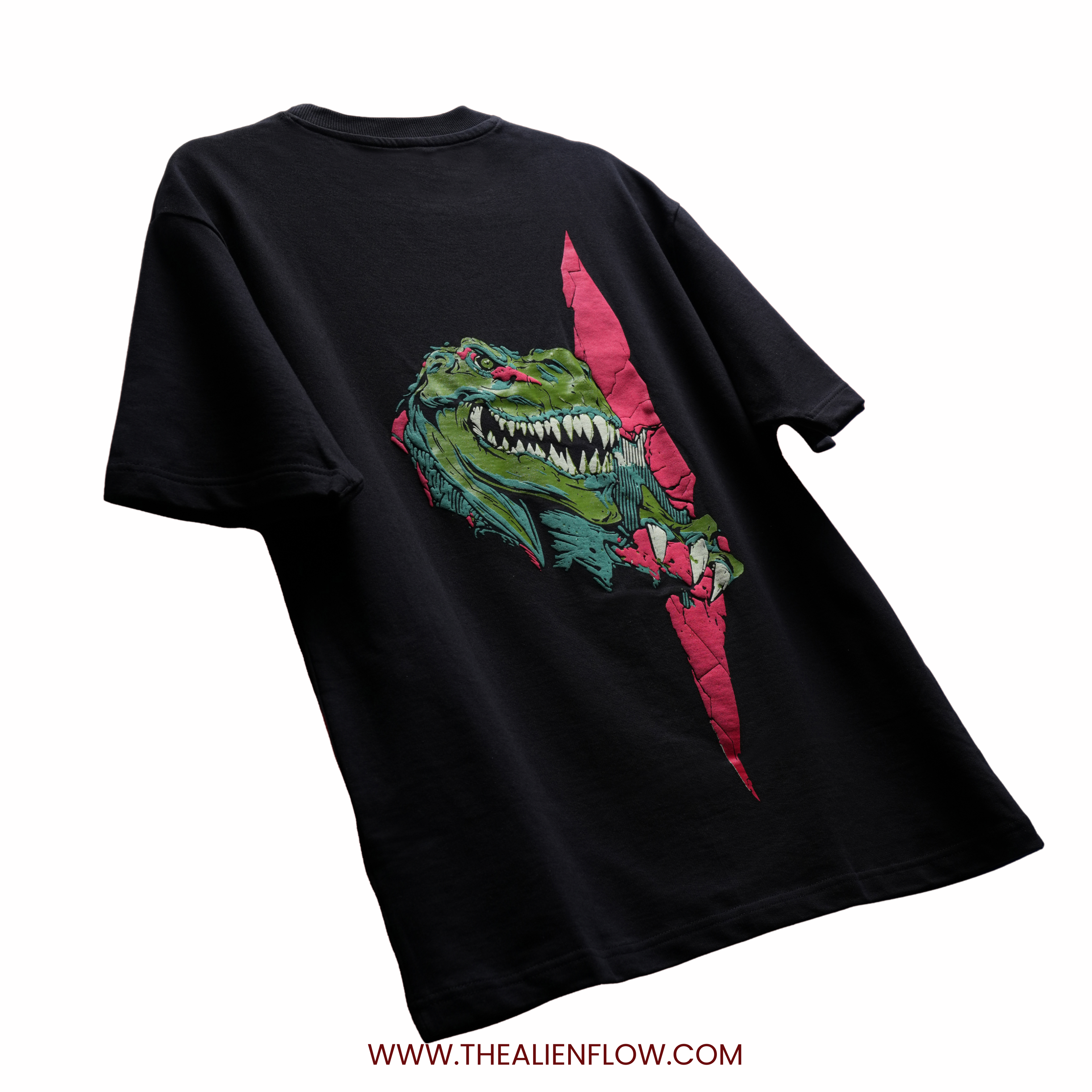 AF - Dino 🦖 Oversized Black T-shirt (unisex)