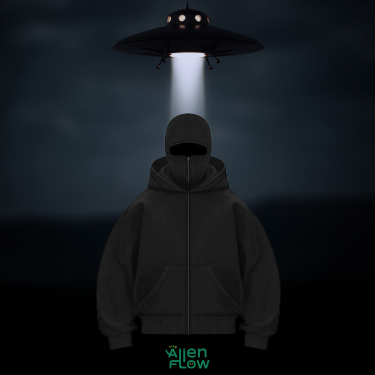 Balaclava Hoodie - Black (unisex)