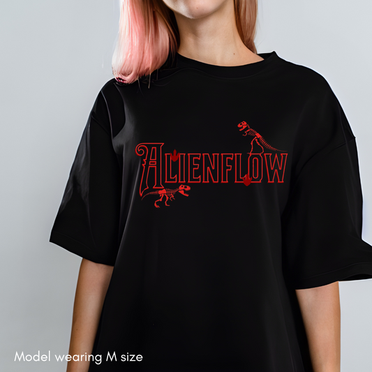 Dino 🦖 Oversized Black T-shirt (unisex)