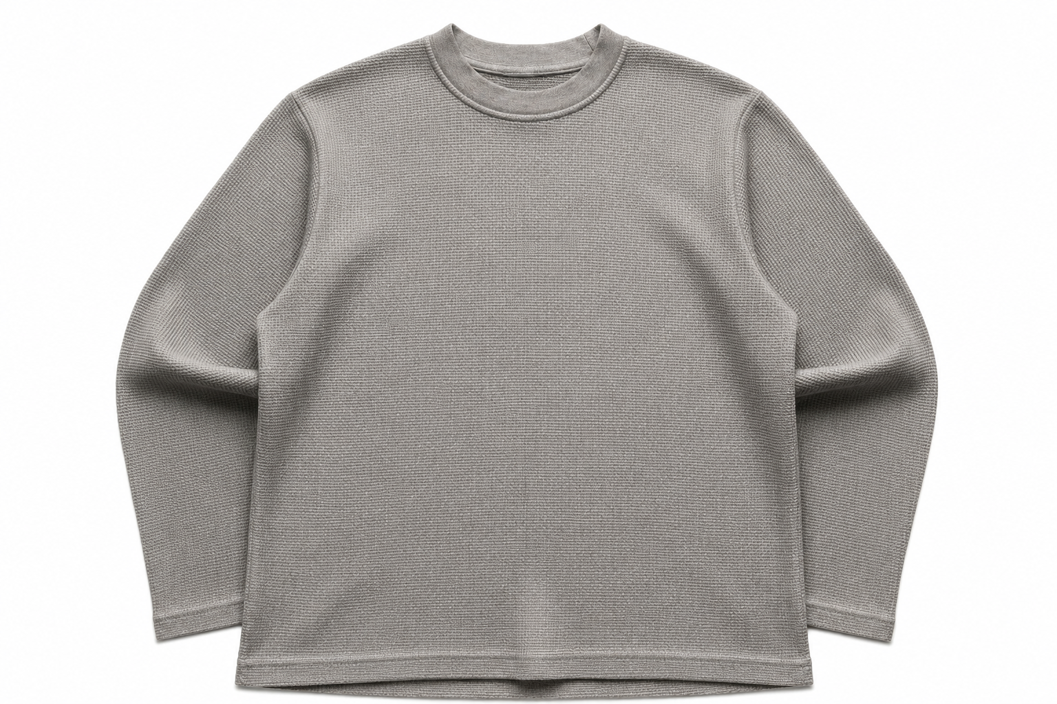 Nickel Grey  Waffleknit - Full sleeve