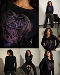 AF Dragon - Black Waffle oversized tshirt