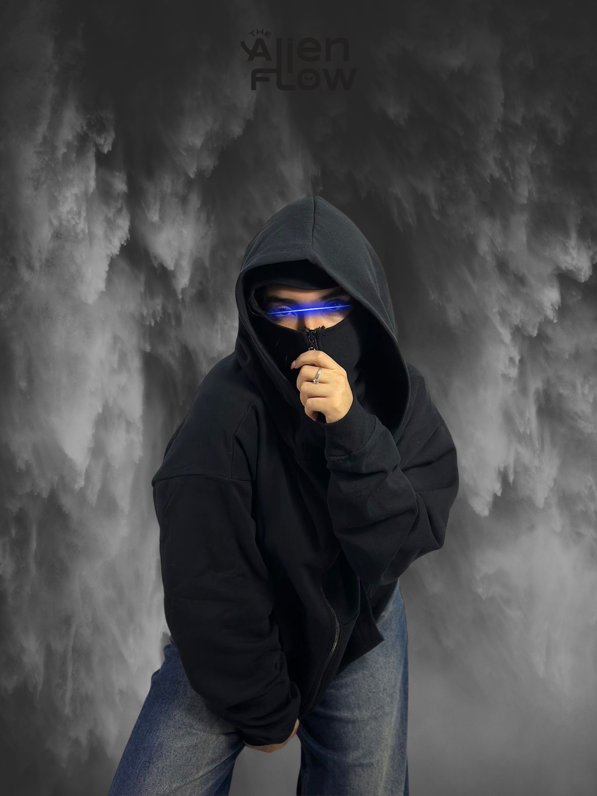 Balaclava Hoodie - Black (unisex)