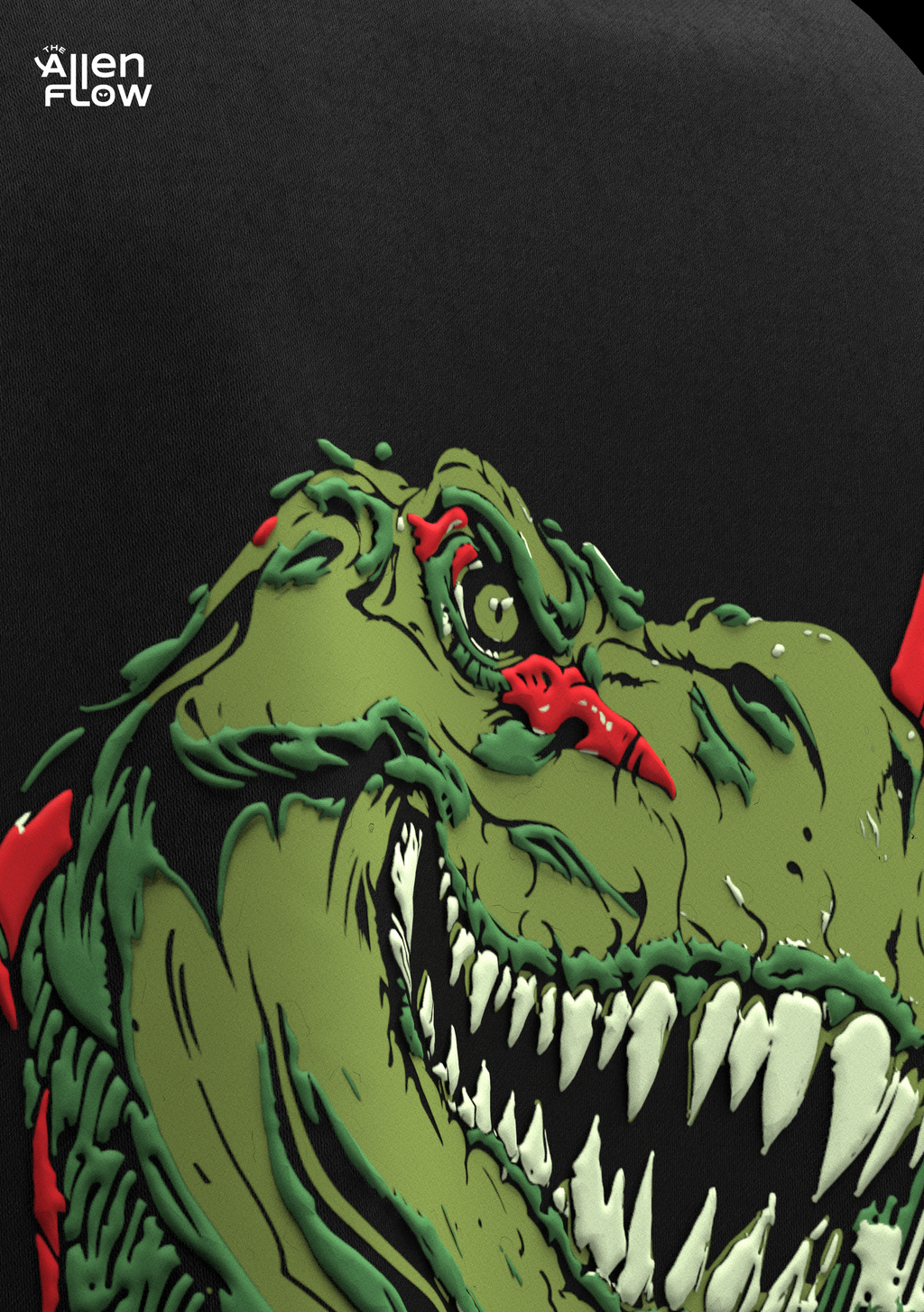 Dino 🦖 Oversized Black T-shirt (unisex)