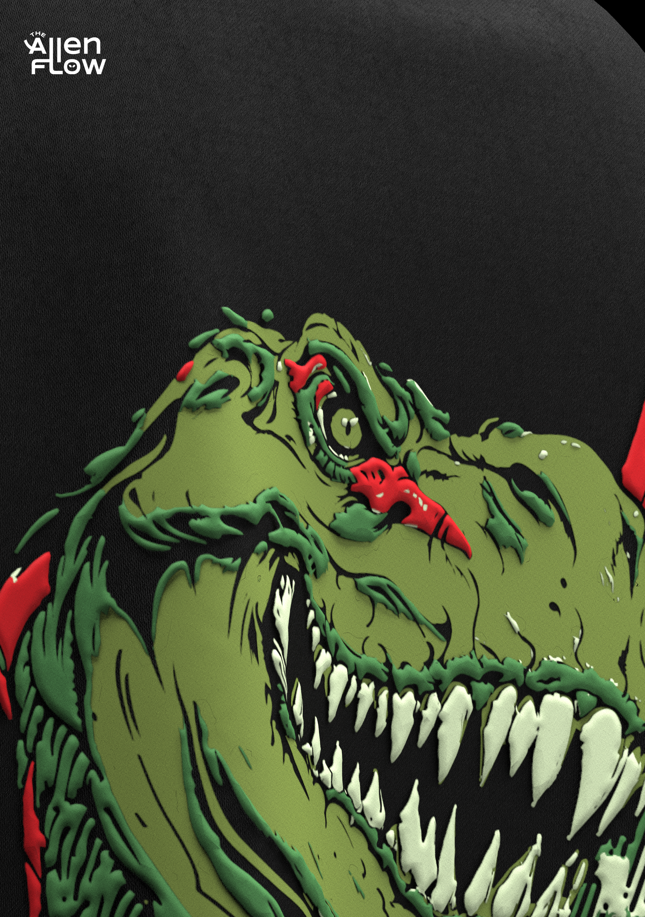 Dino 🦖 Oversized Black T-shirt (unisex)