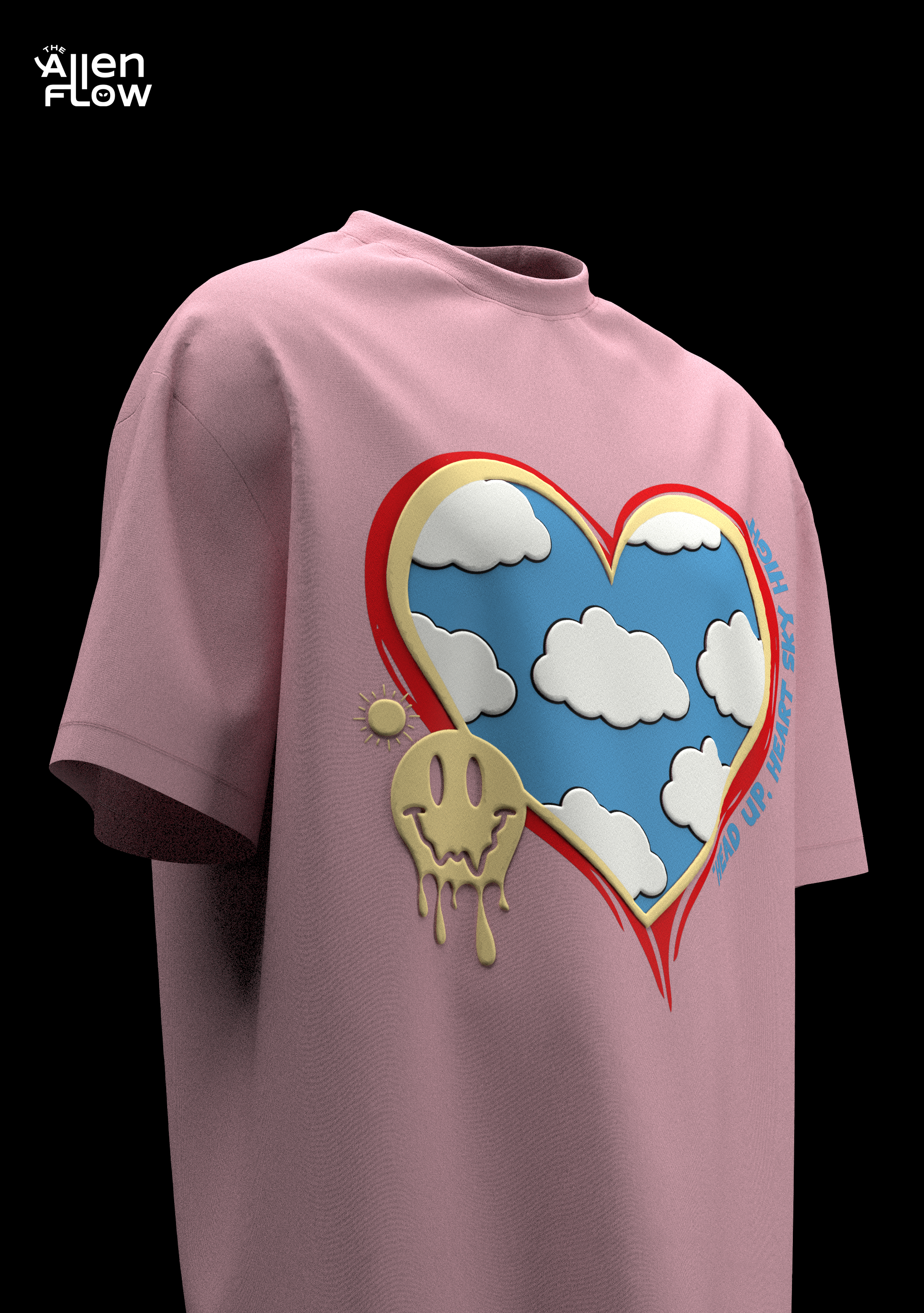 Heart ❤️ Oversized Pink T-shirt (unisex)