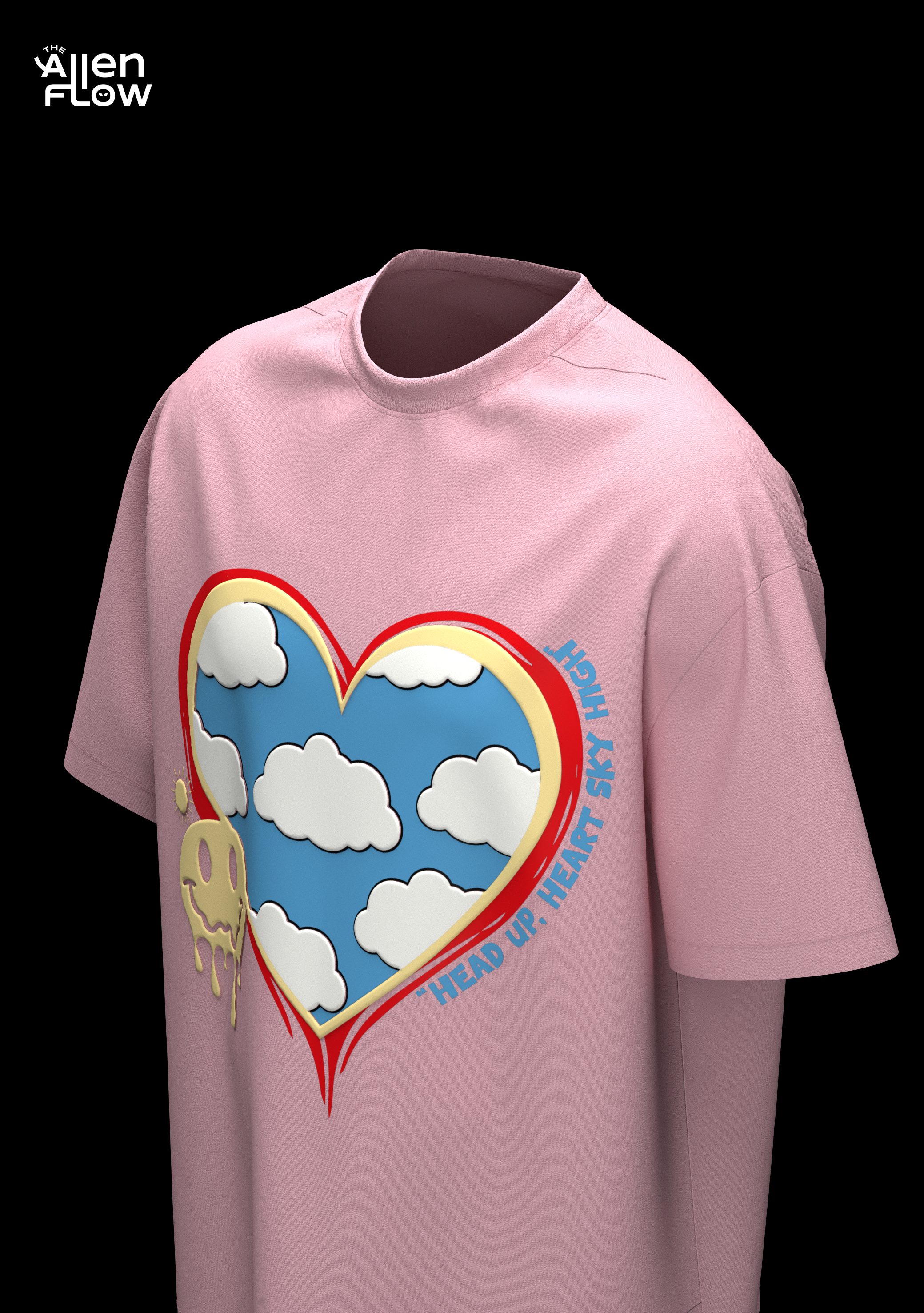 Heart ❤️ Oversized Pink T-shirt (unisex)