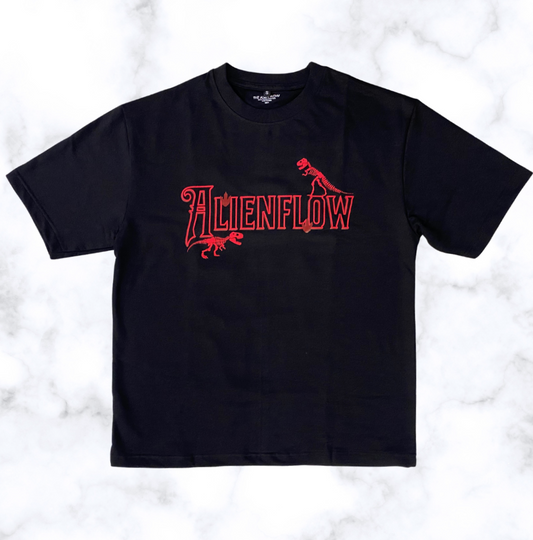 Dino 🦖 Oversized Black T-shirt (unisex)