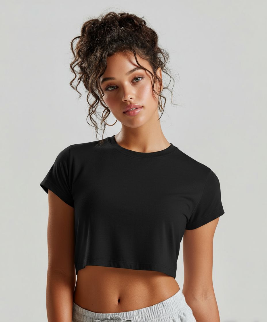 Women Crop Top (Black)