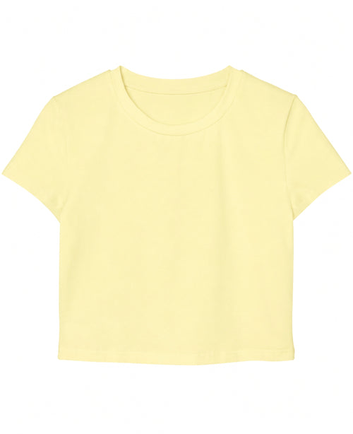 Butter Yellow Baby Tee Front Design
