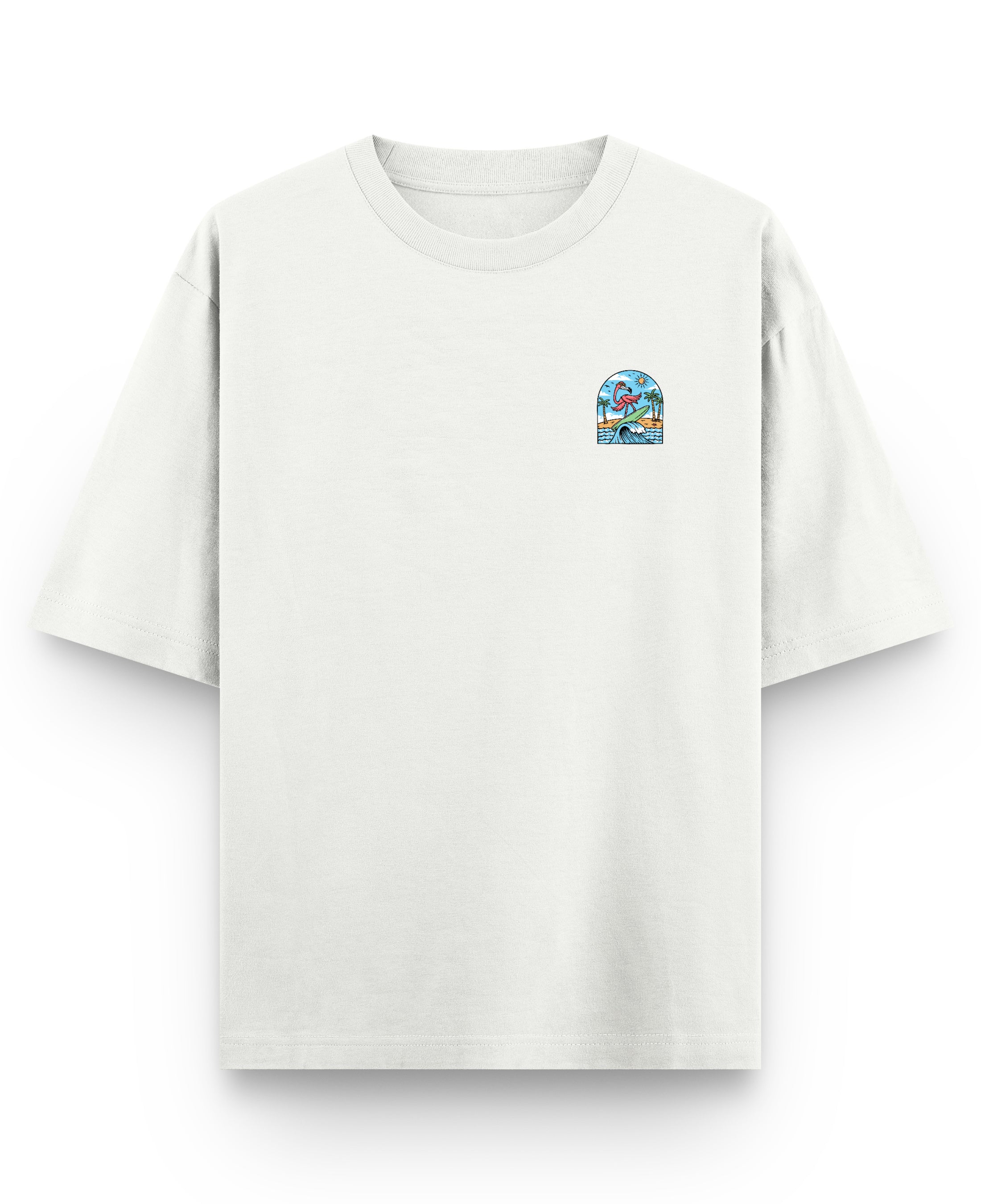 Off White Oversized T-shirt Front Design