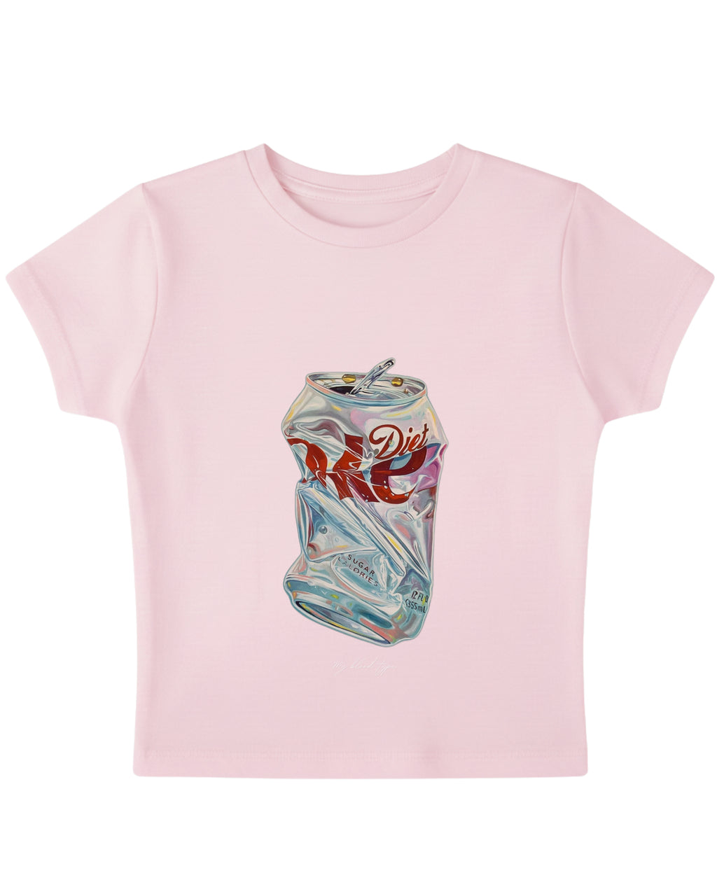 Baby Pink Baby Tee Front Design