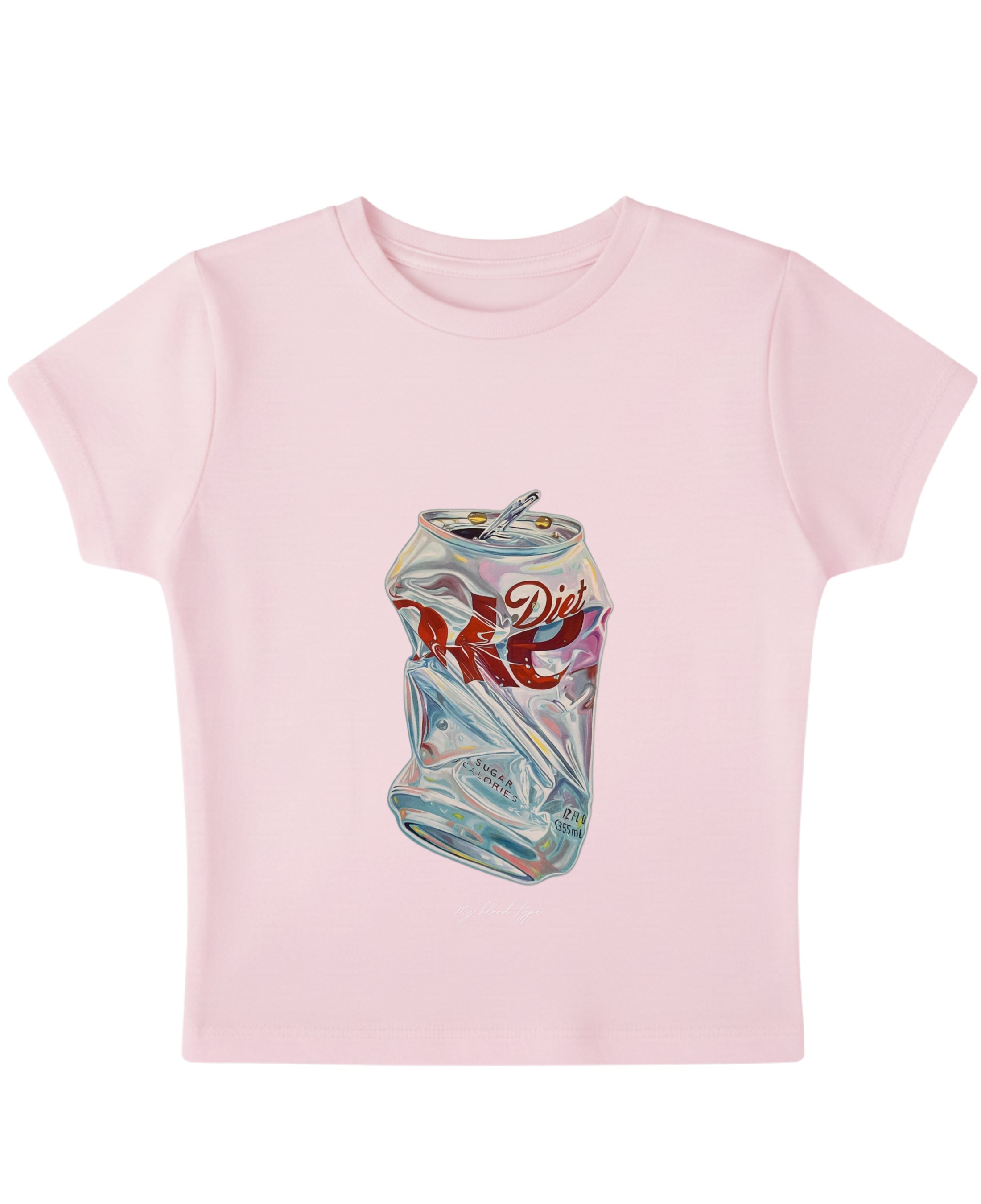 Baby Pink Baby Tee Front Design