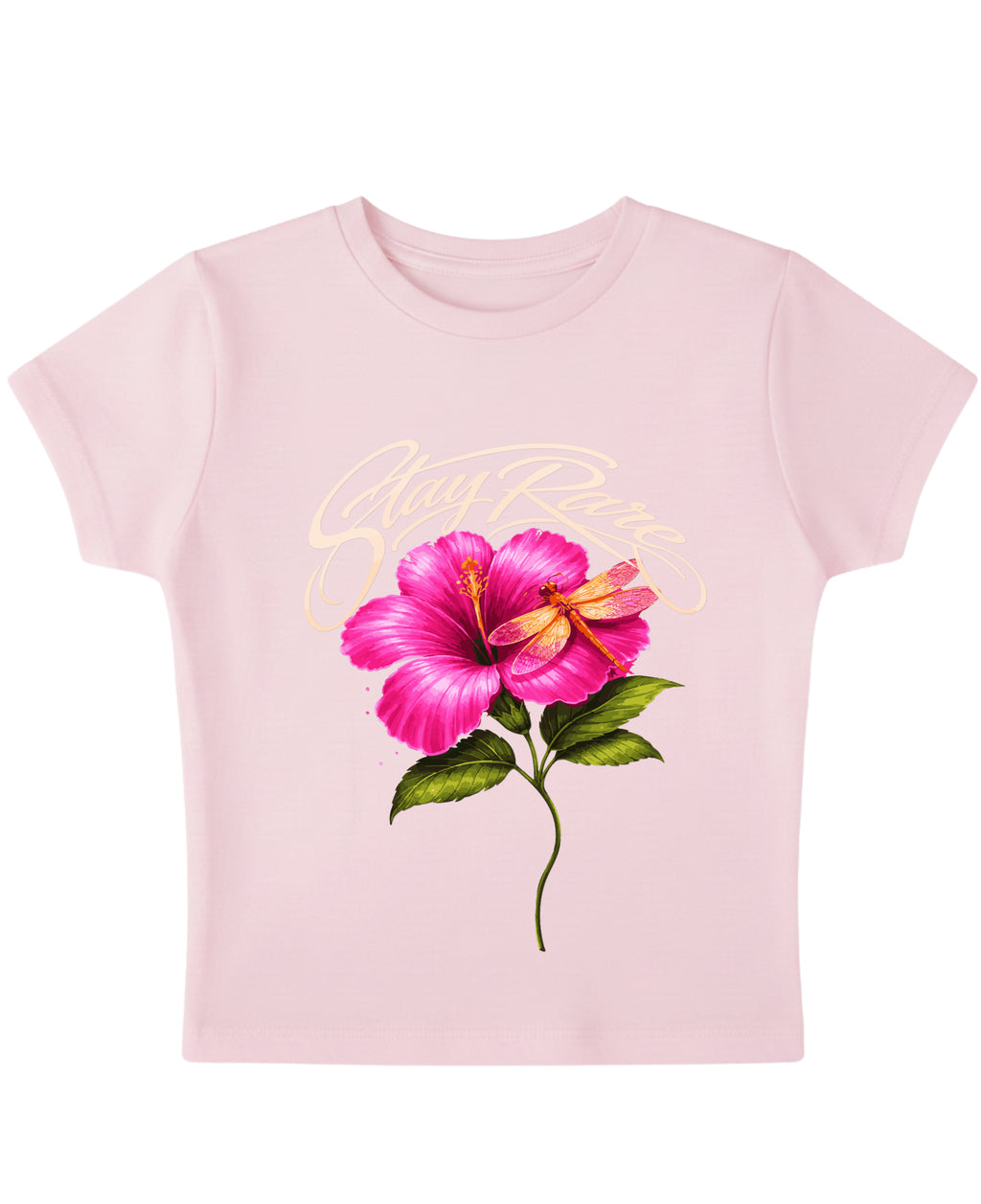Baby Pink Baby Tee Front Design