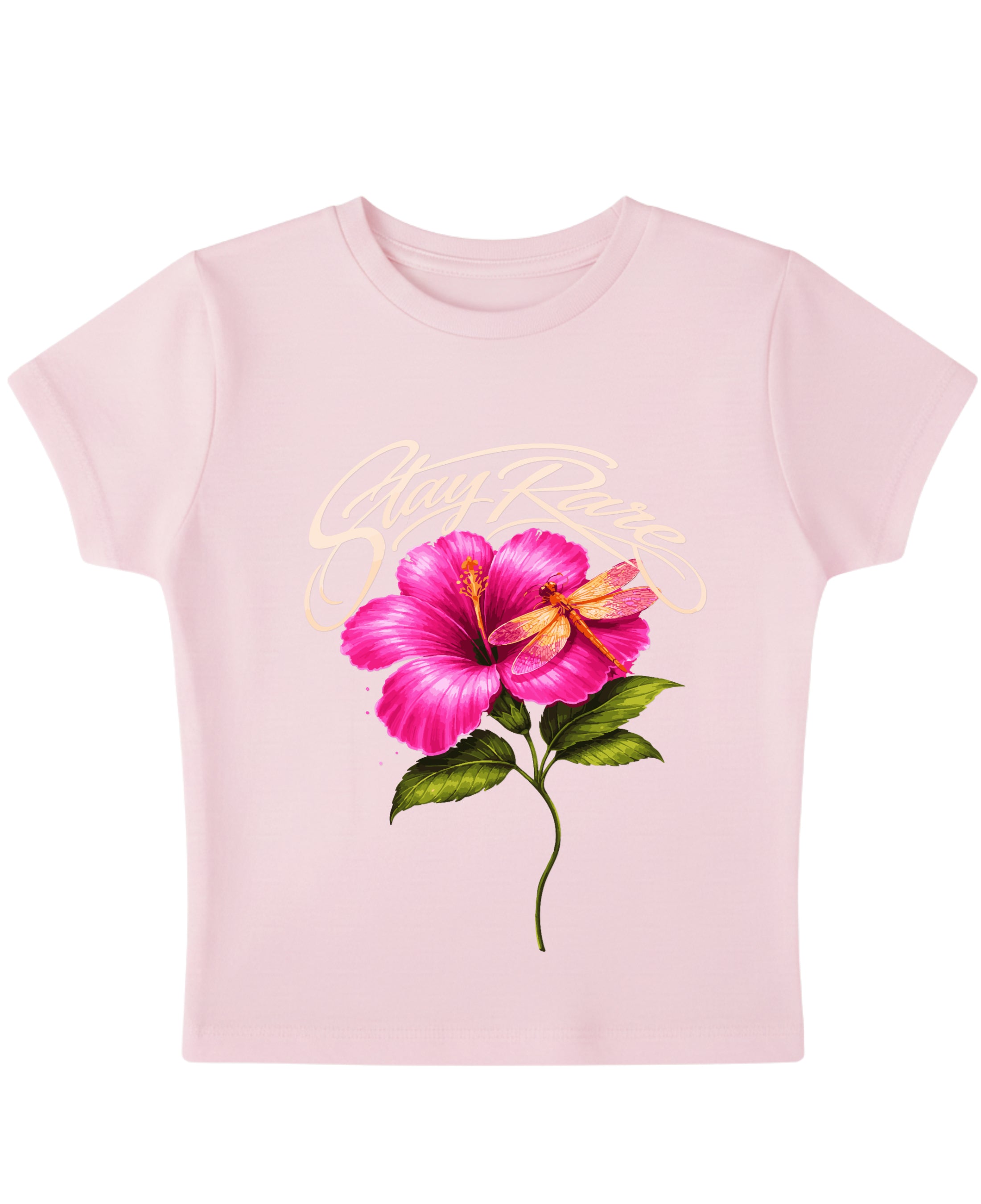 Baby Pink Baby Tee Front Design