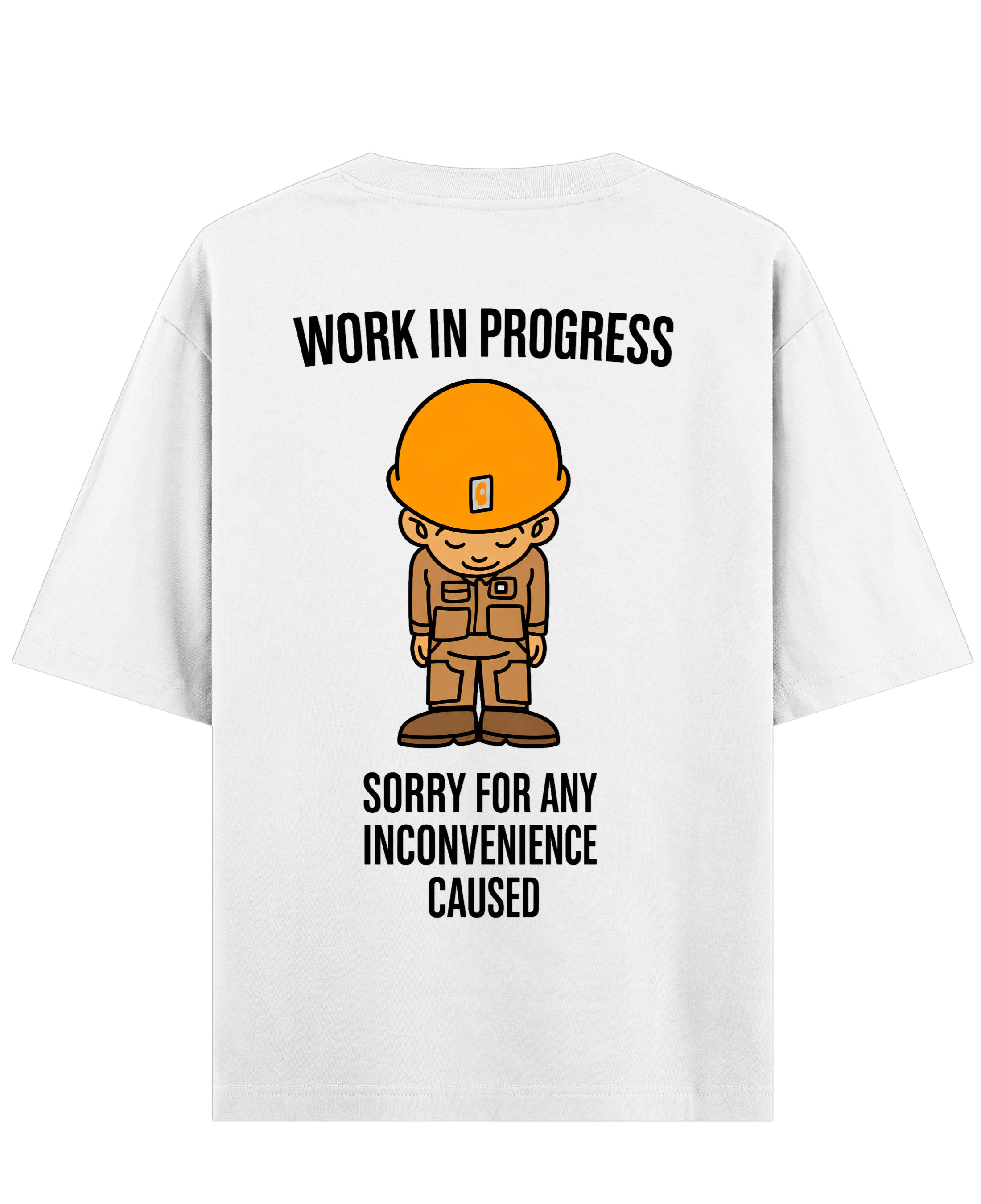 White Oversized T-shirt Back Design