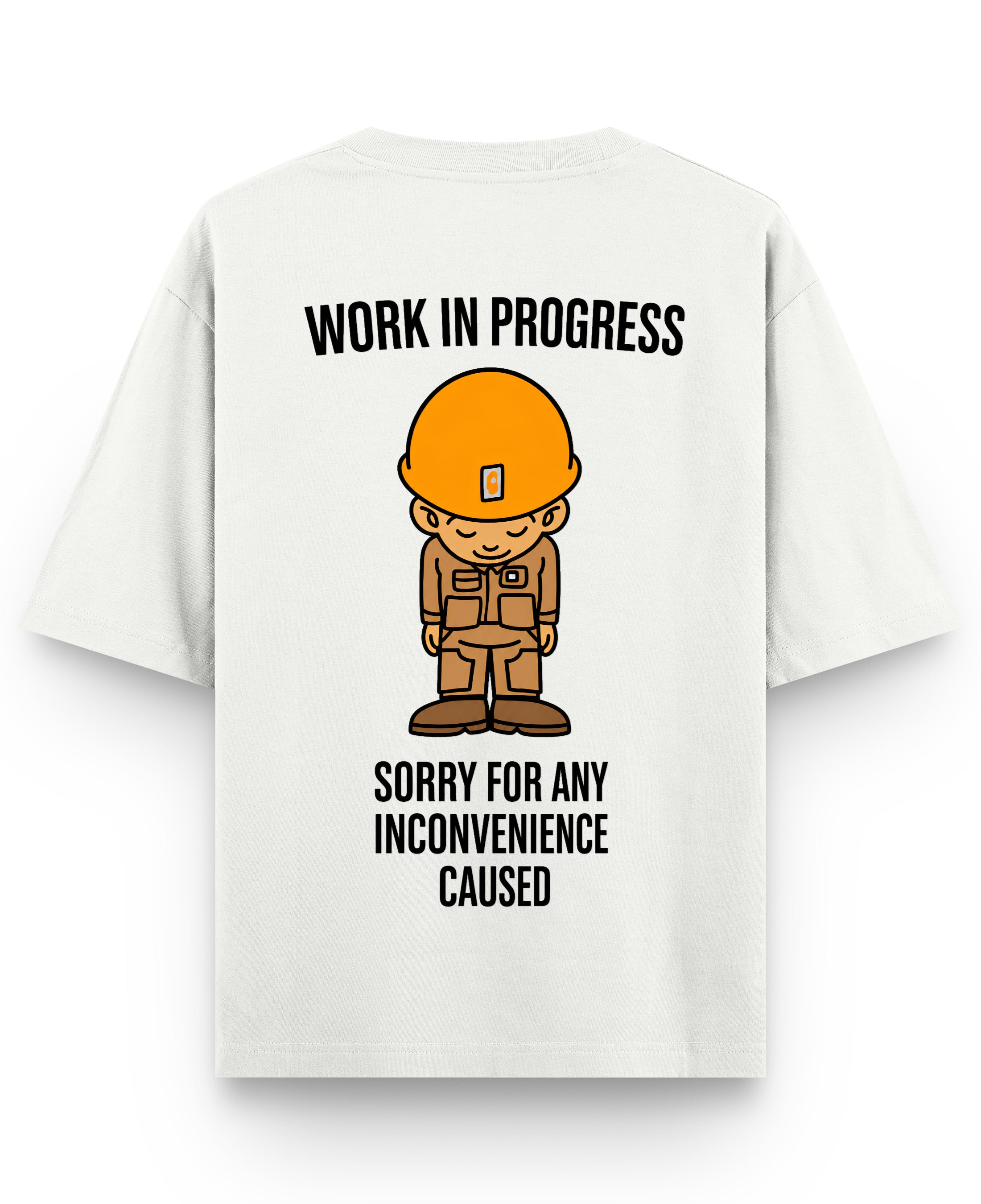 Off White Oversized T-shirt Back Design